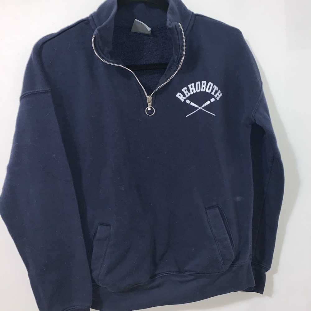 navy Rehoboth beach quarter zip